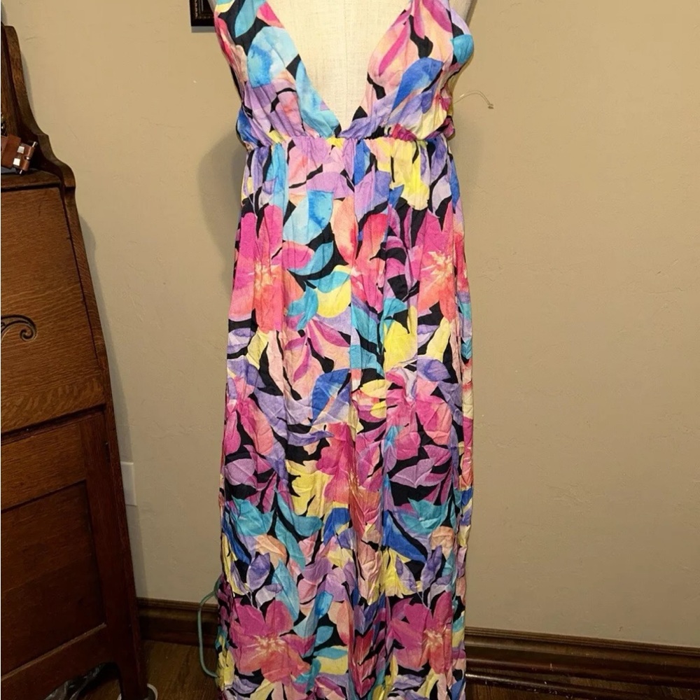 Tiare Hawaii Vibrant Floral Gracie Maxi Dress